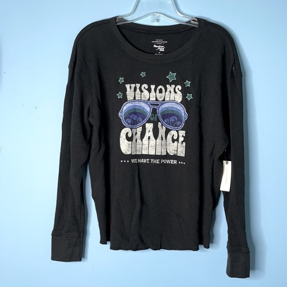 𝅺NEW Anthropologie Waffle Visions Change Thermal Top US M - Picture 2 of 8